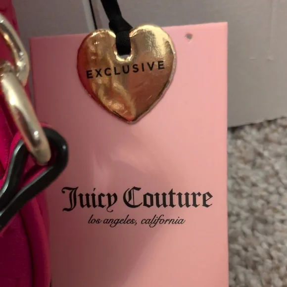 Nwt Juicy Couture Hot Pink Shoulder Bag with Gold Chain - Picture 3 of 16